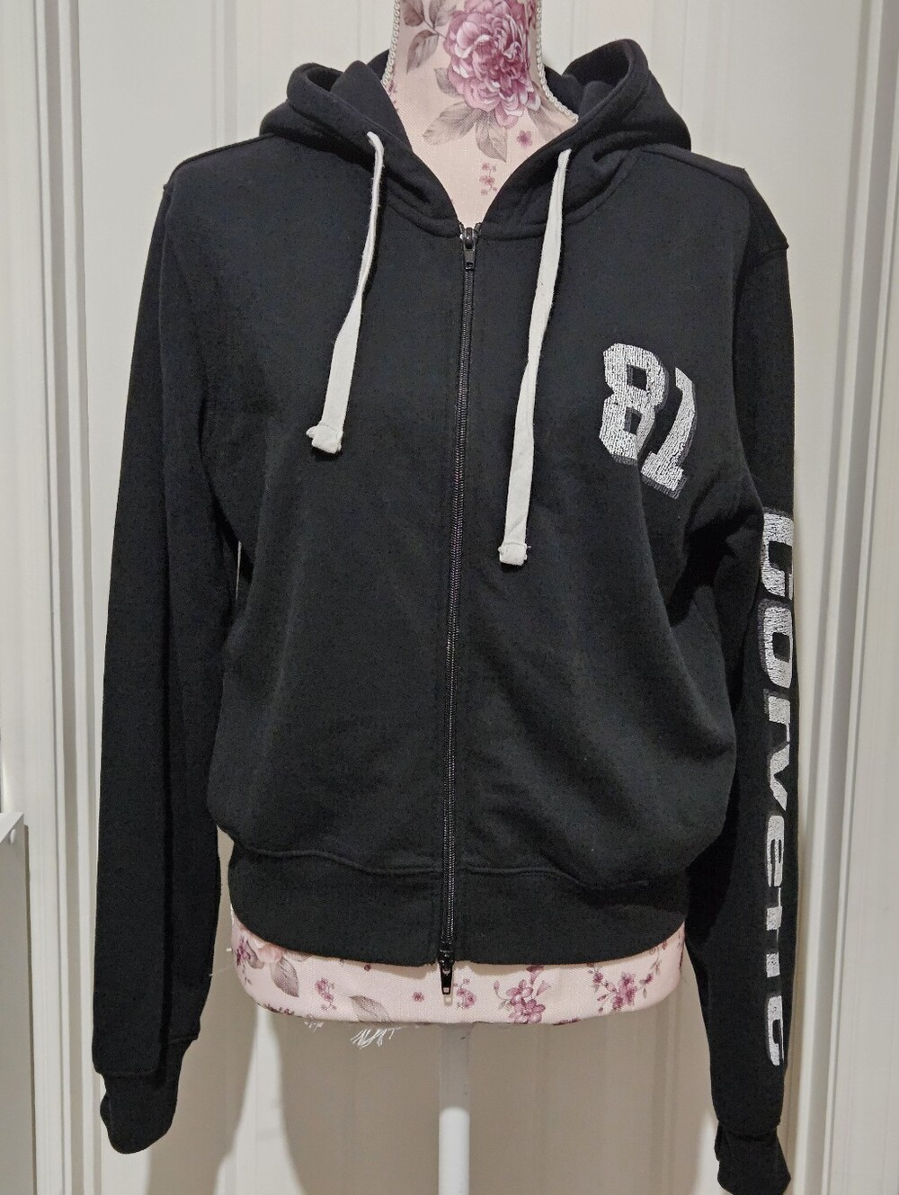 Corvette 81 Black Zip Up Hoodie